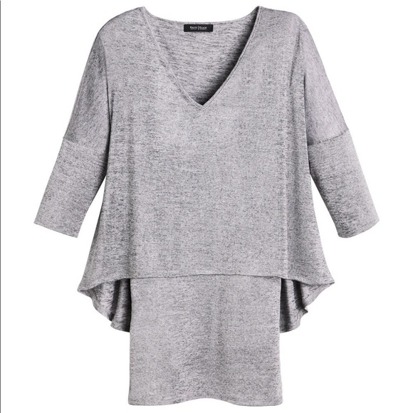 WHBM V-Neck Double Layer Tunic - Picture 4 of 5